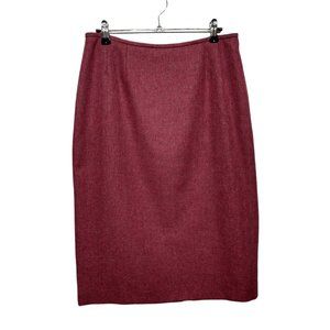 Le Suit Herringbone Tweed Pencil Skirt - Size 10P